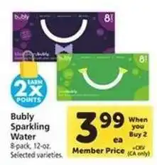 Safeway Bubly Sparkling Water offer