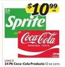 Winn Dixie 24 Pk Coca-Cola Products offer