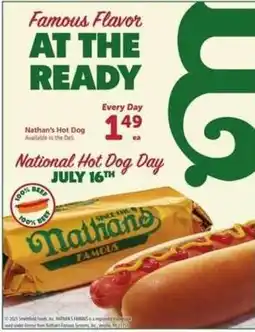 Safeway Nathan's Hot Dog offer