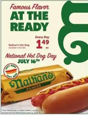 Safeway Nathan's Hot Dog offer