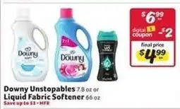 Winn Dixie Downy Unstopables or Liquid Fabric Softener offer