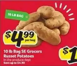 Winn Dixie 10 lb Bag SE Grocers Russet Potatoes offer