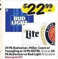 Winn Dixie Bud Light, Miller, Coors, Yuengling, NÜTRL offer