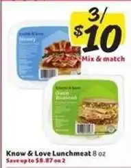 Winn Dixie Know & Love Lunchmeat offer