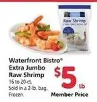 Safeway Waterfront BISTRO Extra Jumbo Raw Shrimp offer