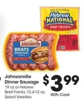 Kroger Johnsonville Dinner Sausage offer