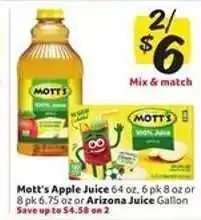 Winn Dixie Mott's Apple Juice offer