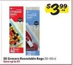 Winn Dixie SE Grocers Resealable Bags offer