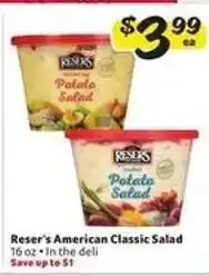 Winn Dixie Reser's American Classic Salad offer