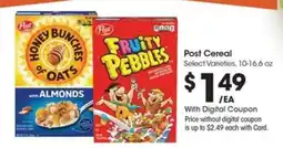 Kroger Post Cereal offer