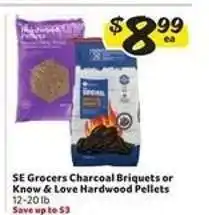 Winn Dixie SE Grocers Charcoal Briquets or Know & Love Hardwood Pellets offer