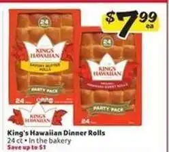 Winn Dixie King's Hawaiian Dinner Rolls offer