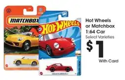 Kroger Hot Wheels or Matchbox 1:64 Car offer