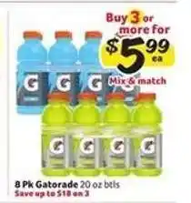 Winn Dixie 8 Pk Gatorade offer