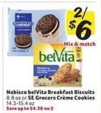 Winn Dixie Nabisco belVita Breakfast Biscuits or SE Grocers Crème Cookies offer
