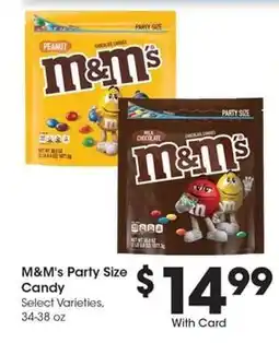 Kroger M&M's Party Size Candy offer