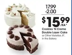 Kroger Cookies 'N Creme Double Layer Cake offer