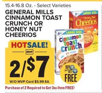 Food Lion General Mills Cinnamon Toast Crunch or Honey Nut Cheerios offer