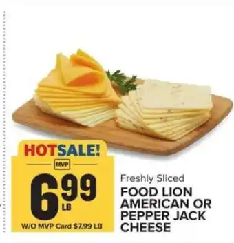 Food Lion Food Lion American or Pepper Jack Cheese offer