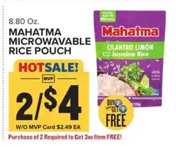 Food Lion Mahatma Microwavable Rice Pouch offer
