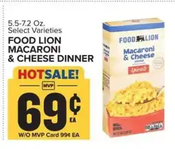 Food Lion FOOD LION MACARONI & CHEESE DINNER offer
