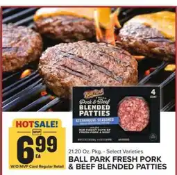 Food Lion BALL PARK FRESH PORK & BEEF BLENDED PATTIES offer