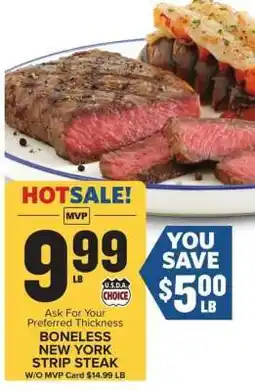 Food Lion Boneless New York Strip Steak offer