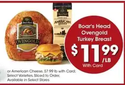 Kroger Boar's Head OvenGold Turkey Breast offer