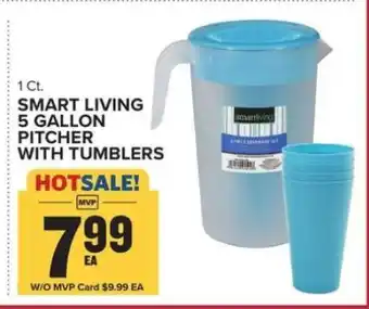 Food Lion SMART LIVING 5 GALLON PITCHER WITH TUMBLERS offer