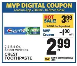 Food Lion Crest Toothpaste offer