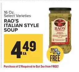 Food Lion RAO'S Italian Style Soup offer