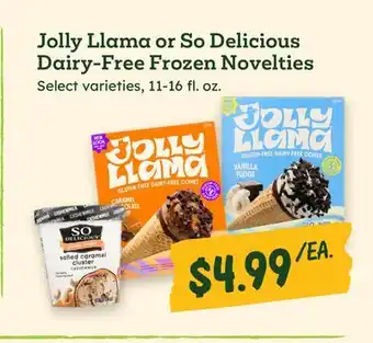 Sprouts Farmers Market Jolly Llama or So Delicious Dairy-Free Frozen Novelties offer