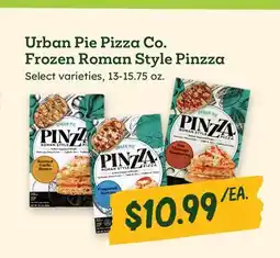 Sprouts Farmers Market Urban Pie Pizza Co. Frozen Roman Style Pinzza offer