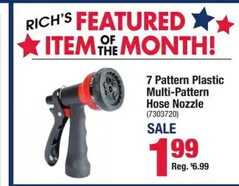Ace Hardware 7 Pattern Plastic Multi-Pattern Hose Nozzle offer