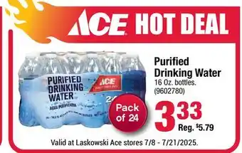 Ace Hardware Purified Drinking Water offer