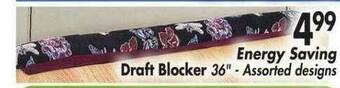 Ocean State Job Lot Energy Saving Draft Blocker offer