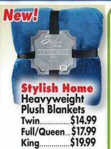 Ocean State Job Lot Stylish Home Heavyweight Plush Blankets offer
