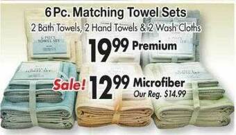 Ocean State Job Lot 6 Pc. Matching Towel Sets offer