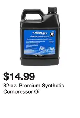 Harbor Freight Tools 32 oz. Premium Synthetic Compressor Oil offer
