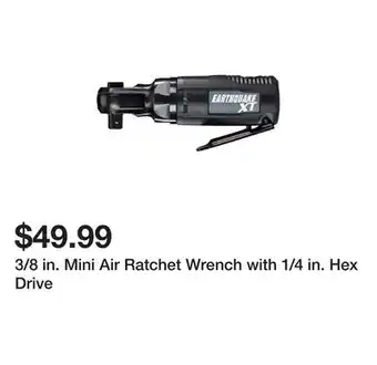 Harbor Freight Tools 3/8 in. Mini Air Ratchet Wrench with 1/4 in. Hex Drive offer