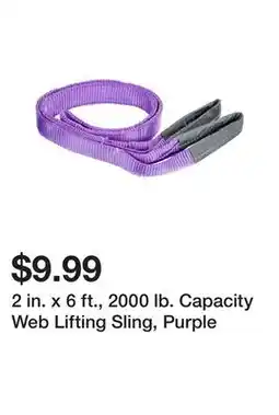 Harbor Freight Tools 2 in. x 6 ft., 2000 lb. Capacity Web Lifting Sling, Purple offer