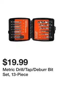 Harbor Freight Tools Metric Drill/Tap/Deburr Bit Set, 13-Piece offer