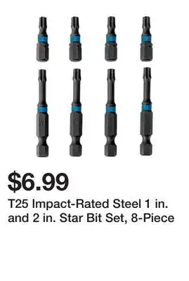 Harbor Freight Tools T25 Impact-Rated Steel 1 in. and 2 in. Star Bit Set, 8-Piece offer