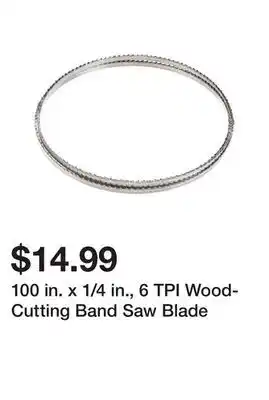 Harbor Freight Tools 100 in. x 1/4 in., 6 TPI Wood-Cutting Band Saw Blade offer