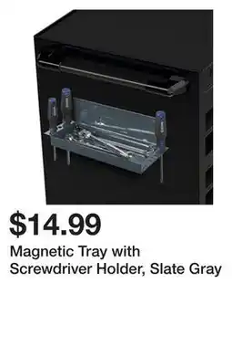 Harbor Freight Tools Magnetic Tray with Screwdriver Holder, Slate Gray offer