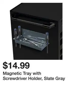Harbor Freight Tools Magnetic Tray with Screwdriver Holder, Slate Gray offer