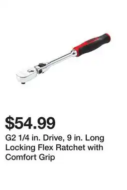 Harbor Freight Tools G2 1/4 in. Drive, 9 in. Long Locking Flex Ratchet with Comfort Grip offer