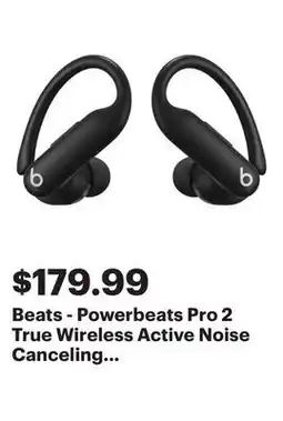 Best Buy Beats - Powerbeats Pro 2 True Wireless Active Noise Canceling Earbuds - Jet Black offer