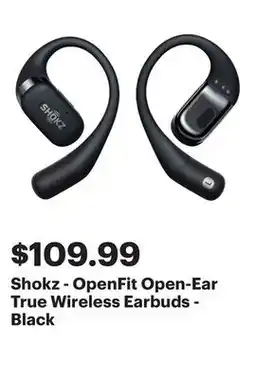 Best Buy Shokz - OpenFit Open-Ear True Wireless Earbuds - Black offer