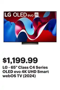 Best Buy LG - 65 Class C4 Series OLED evo 4K UHD Smart webOS TV (2024) offer